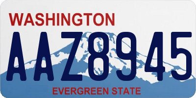 WA license plate AAZ8945