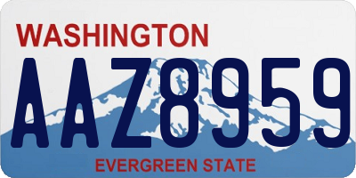 WA license plate AAZ8959