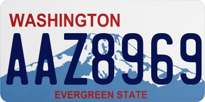 WA license plate AAZ8969