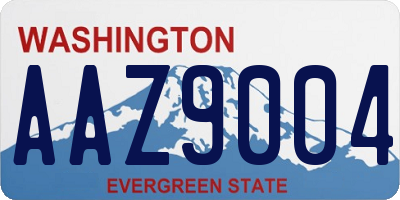 WA license plate AAZ9004