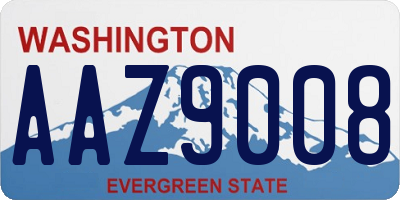 WA license plate AAZ9008
