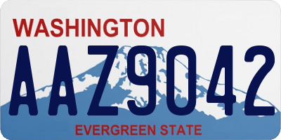 WA license plate AAZ9042