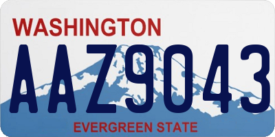 WA license plate AAZ9043