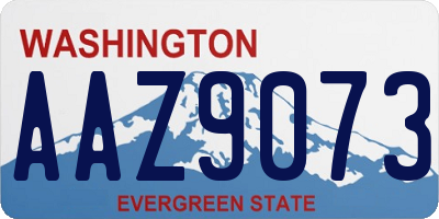 WA license plate AAZ9073