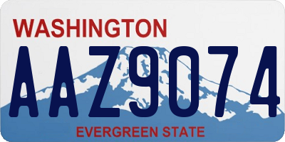 WA license plate AAZ9074