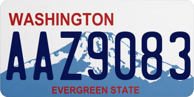 WA license plate AAZ9083
