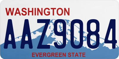 WA license plate AAZ9084