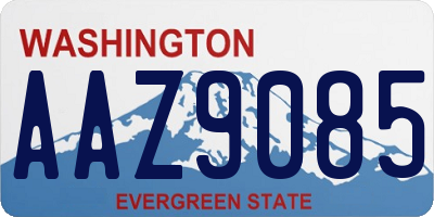 WA license plate AAZ9085