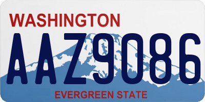 WA license plate AAZ9086