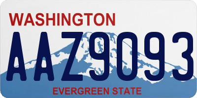 WA license plate AAZ9093