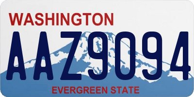 WA license plate AAZ9094