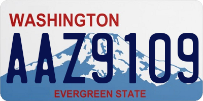 WA license plate AAZ9109