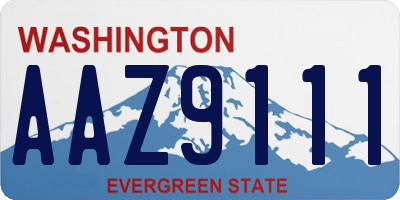 WA license plate AAZ9111