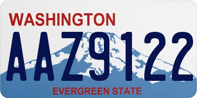 WA license plate AAZ9122
