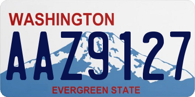 WA license plate AAZ9127