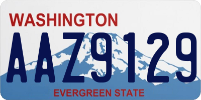WA license plate AAZ9129