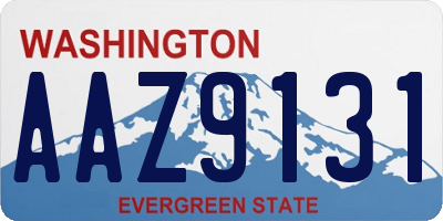 WA license plate AAZ9131