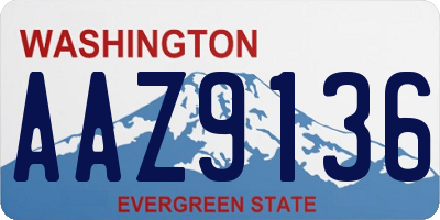 WA license plate AAZ9136