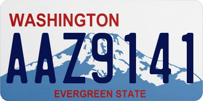 WA license plate AAZ9141