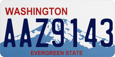 WA license plate AAZ9143
