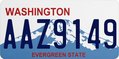 WA license plate AAZ9149