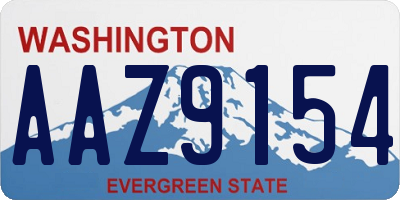 WA license plate AAZ9154
