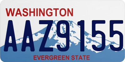 WA license plate AAZ9155