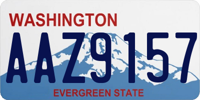 WA license plate AAZ9157