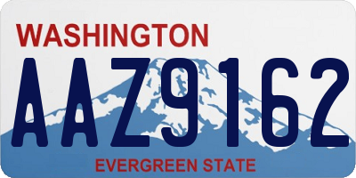 WA license plate AAZ9162