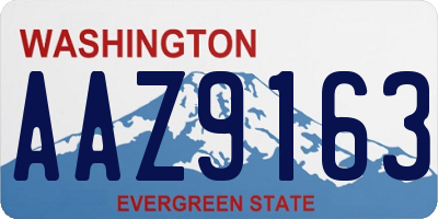 WA license plate AAZ9163