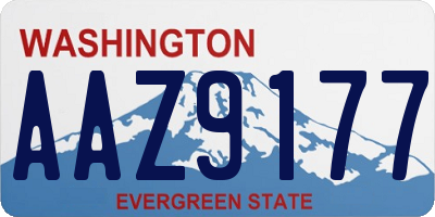 WA license plate AAZ9177
