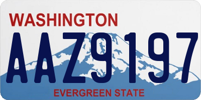 WA license plate AAZ9197