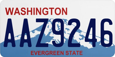 WA license plate AAZ9246