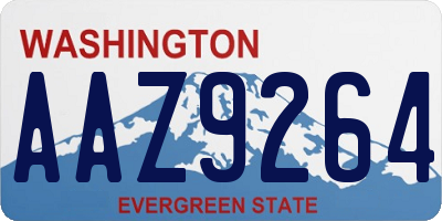 WA license plate AAZ9264