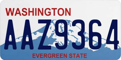 WA license plate AAZ9364