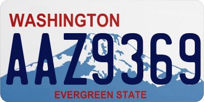 WA license plate AAZ9369