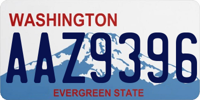WA license plate AAZ9396