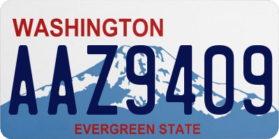 WA license plate AAZ9409
