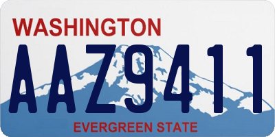 WA license plate AAZ9411