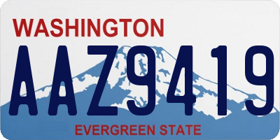 WA license plate AAZ9419