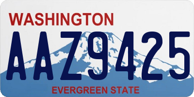 WA license plate AAZ9425