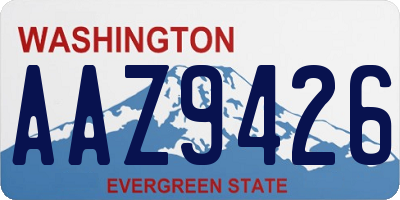 WA license plate AAZ9426