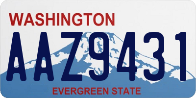 WA license plate AAZ9431