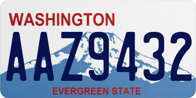 WA license plate AAZ9432