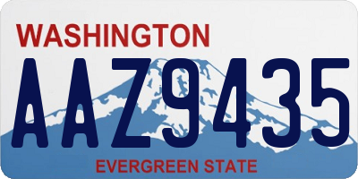WA license plate AAZ9435