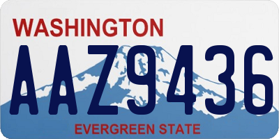 WA license plate AAZ9436