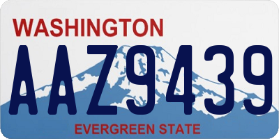 WA license plate AAZ9439