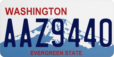 WA license plate AAZ9440