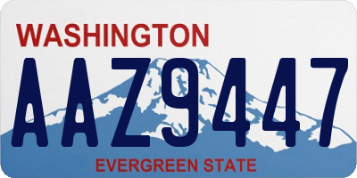 WA license plate AAZ9447