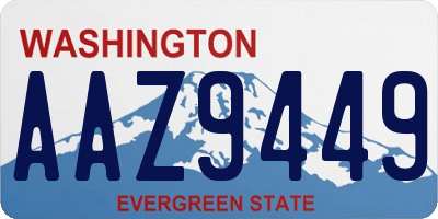 WA license plate AAZ9449